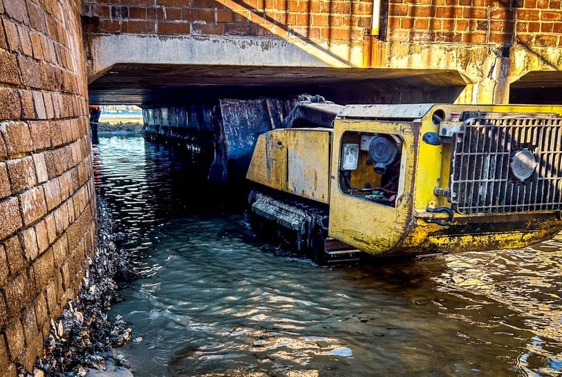 MicroTraxx coming out of culvert