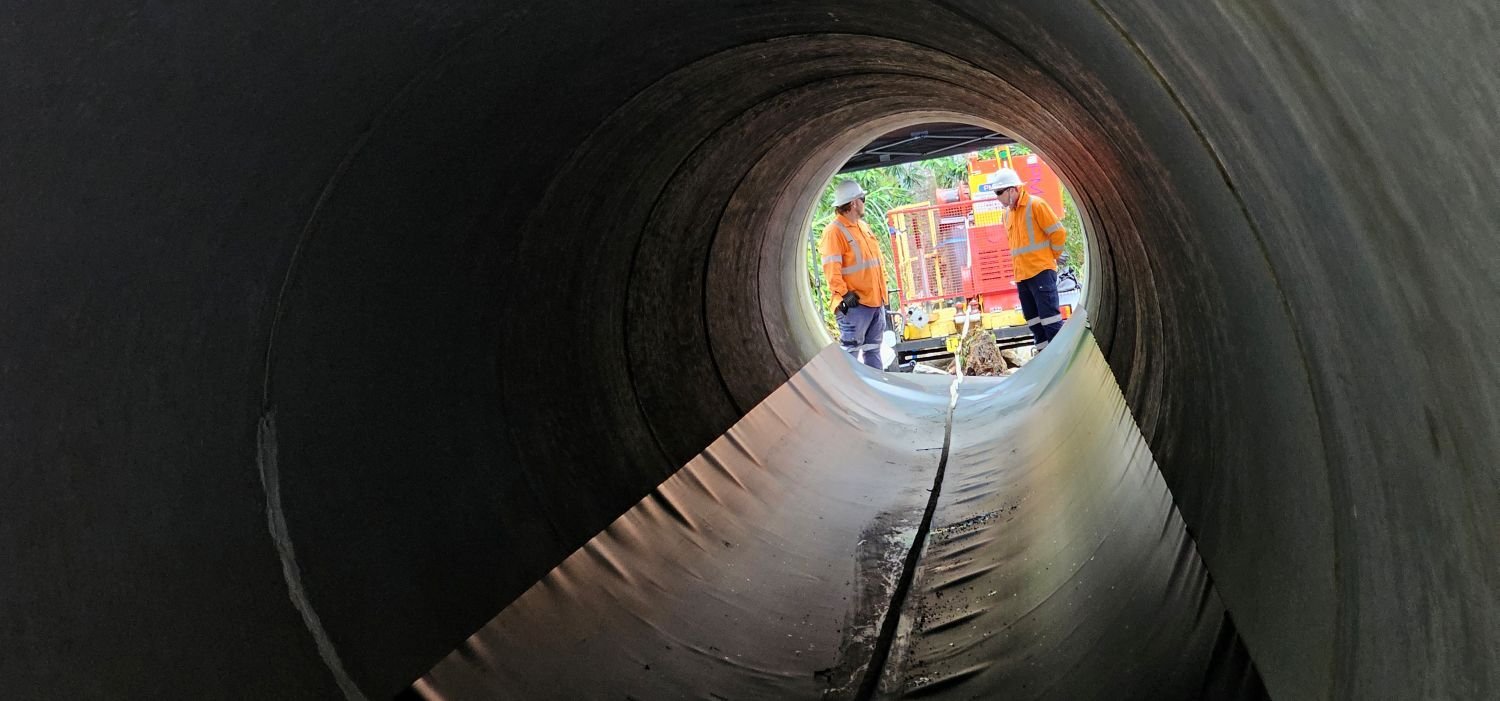 Looking through the culvert
