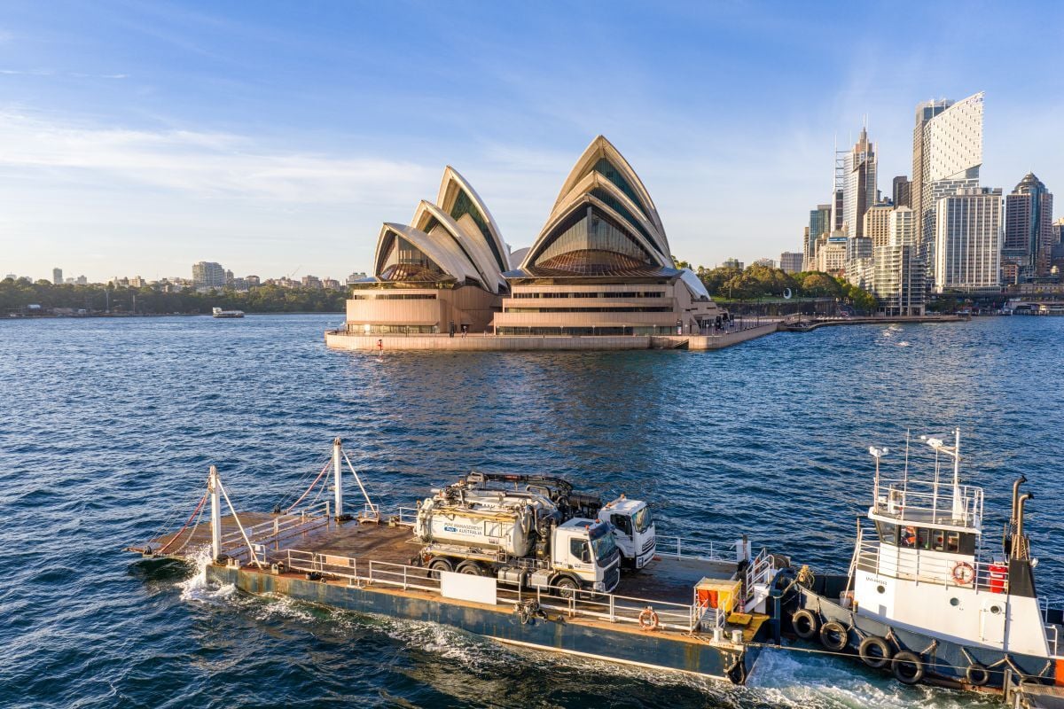 The project required a 2 hour barge journey