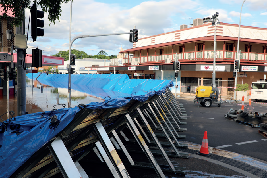 Flood Barrier used in Maryborough, Queensland
